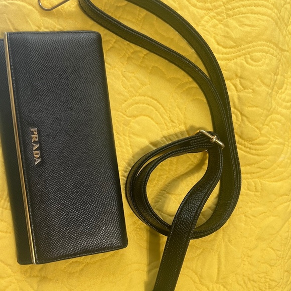 Authentic Prada wallet on adjustable crossbody strap - Picture 1 of 16